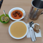 Crema de verdures i mandonguilles